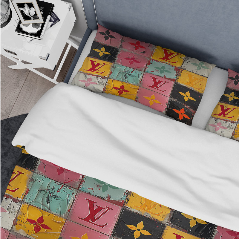 Designer Designer Checkered Board II - Ensemble de housse de couette Fashion