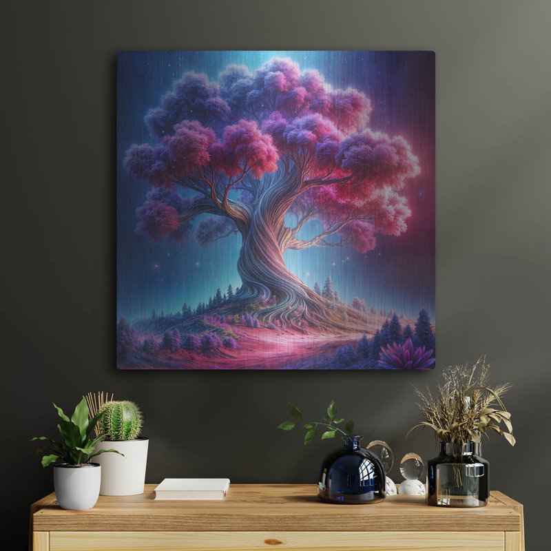«Arbre de vie 2» par Rey Klimt, art mural en métal, H 24 po x l 24 po
