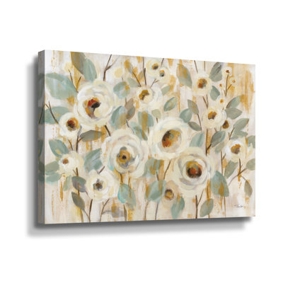 Or blanc et sauge - Peinture sur toile