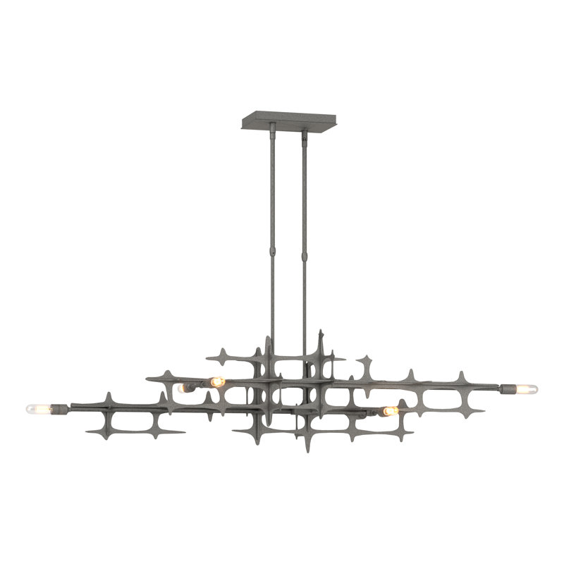 Grid 6 - Light Unique/Statement Geometric Chandelier, Gold, 39.8