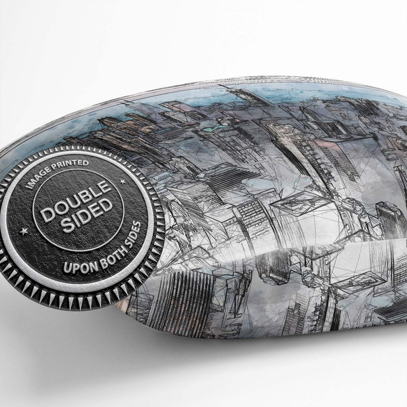Square Throw Cushion, 40cm H x 40cm W x 15cm D