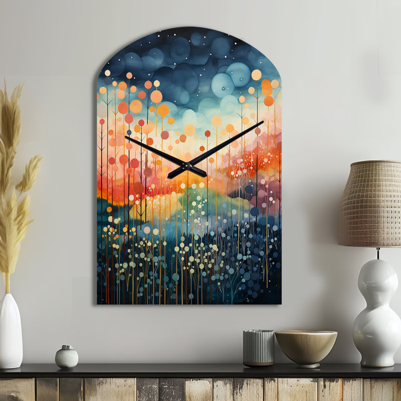 Horloge murale moderne en forme de Mid-Century, Moyenne