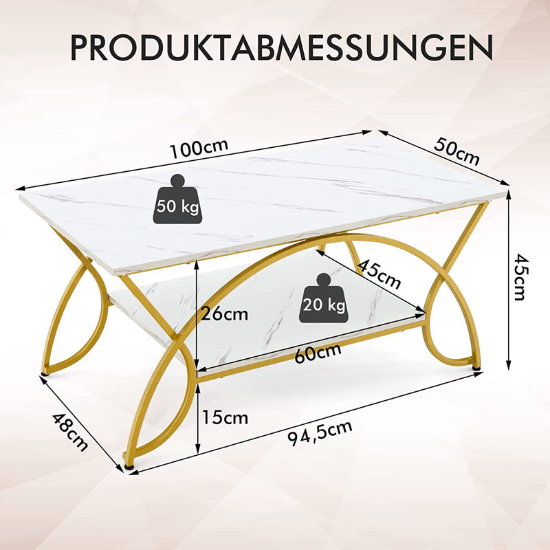 Curci Abstract Coffee Table with Storage