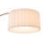 Scalloped 1-Light Arc Floor Lamp - Walnut, Weathered Brass, White Linen, Diffuser, Dimmer