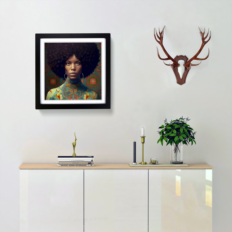 Single Picture Frame Print on Wood, Black Framed