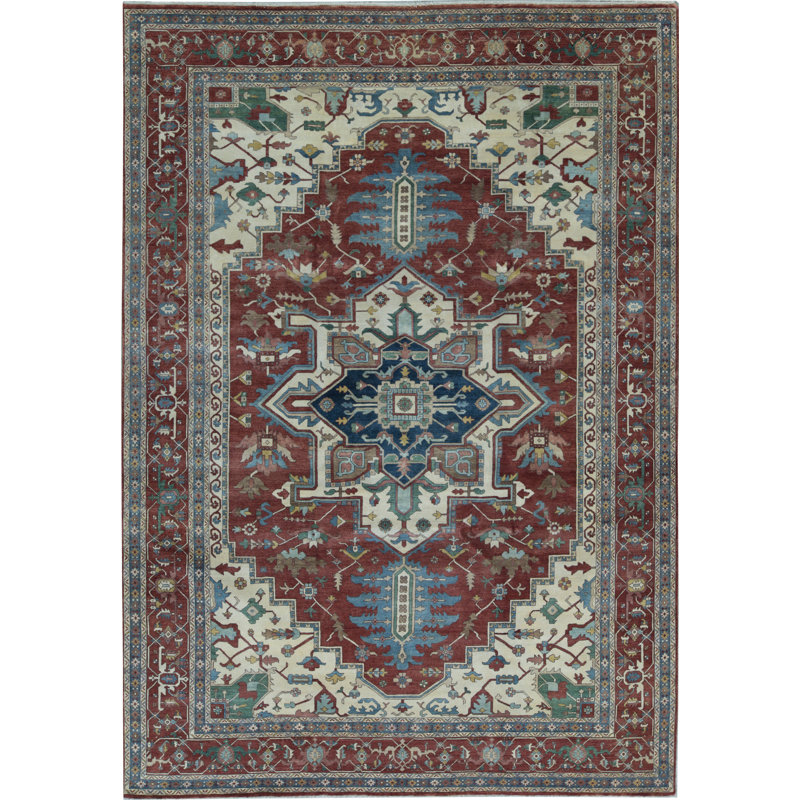 Hand-Knotted High-Quality Rust Area Rug