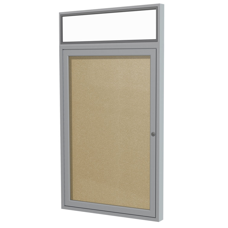 Ghent Enclosed Cabinet Vinyl Small - 2' - 4' Bulletin Board
