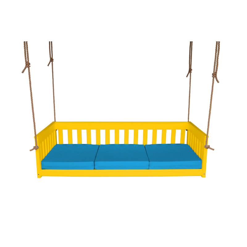 Siège de balançoire Dextra, Bleu clair, Jaune citron