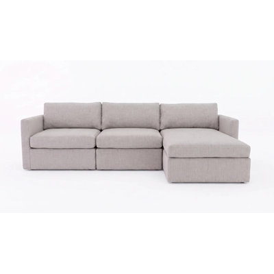 All Modern Left Facing Sectional No Ottoman--Truffle