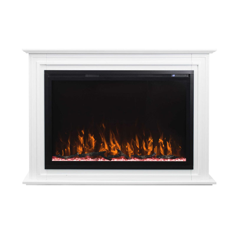 Sideline Elite Smart Electric Fireplace with Encase Surround Mantel, 36.03" H x 51.19" W x 9.84" D