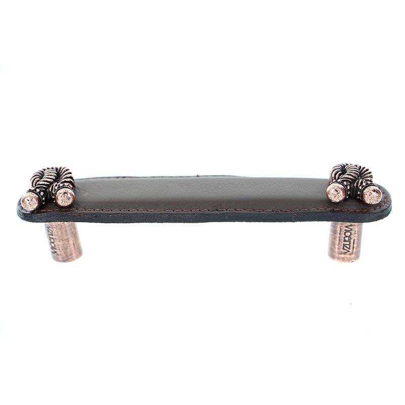 Equestre Bar Pull, 6", Antique Copper