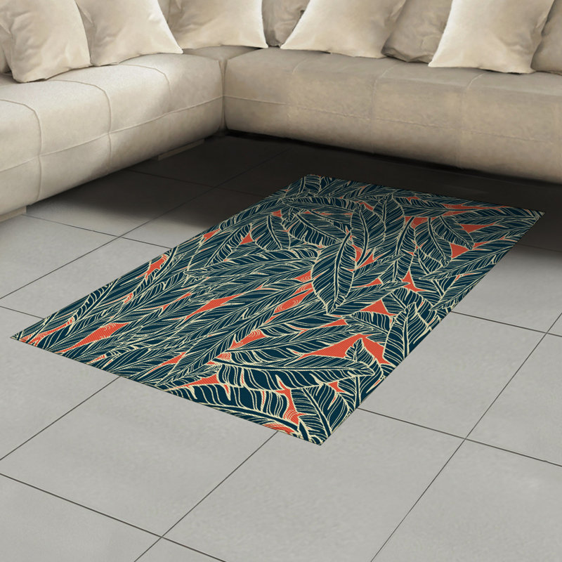 Feather High Density Long Fiber Poly Threads Decorative Area Rug Carpet, Rectangle 4' x 5'8"