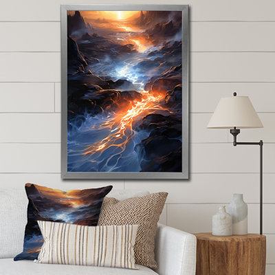 " Wild Blue Lava River In Iceland "