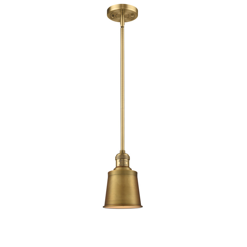 Lavender Hill 1 - Light Single Pendant, Brushed Brass, LED, Brushed Brass