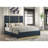 Navy Upholstered Queen Panel Bed