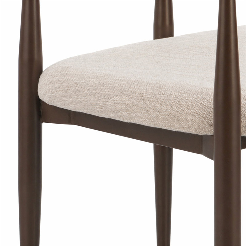 Causeuse en métal, Black/Dark Coffee