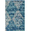 Tapis bleu royal et ivoire à motif géométrique Allard-22734744