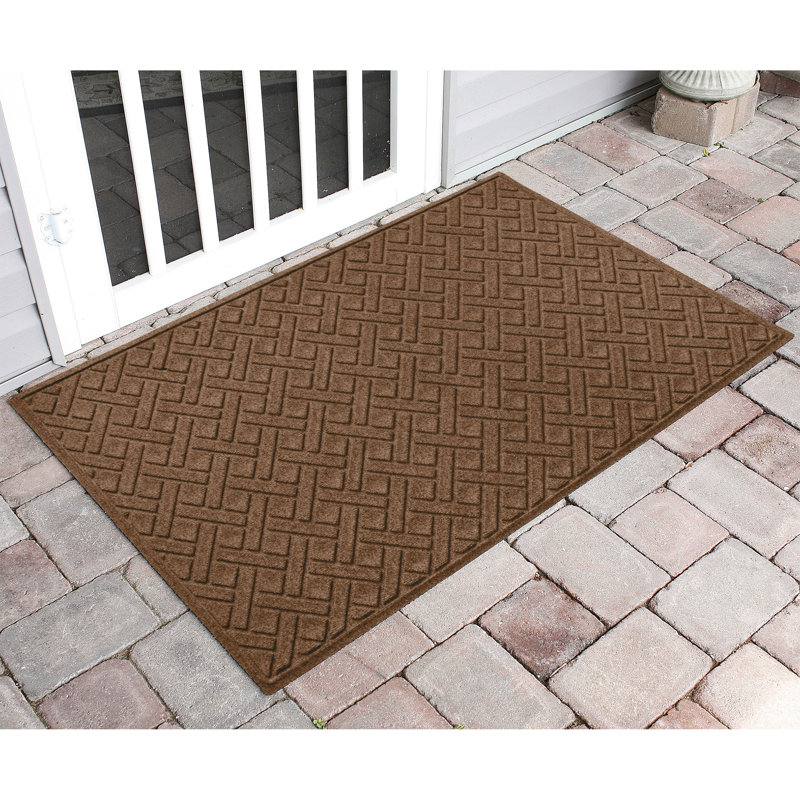 Waterhog Lattice Indoor Outdoor Door Mat, 0.375" H x 60" W x 36" D, Dark Brown