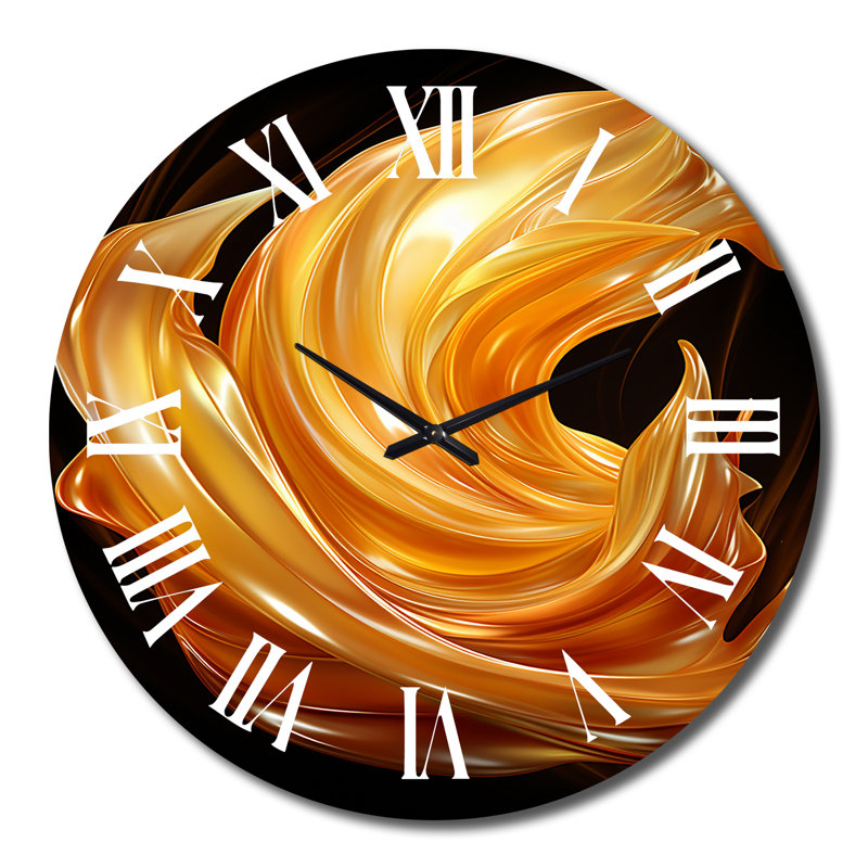 Horloge murale à encre liquide or, Grand