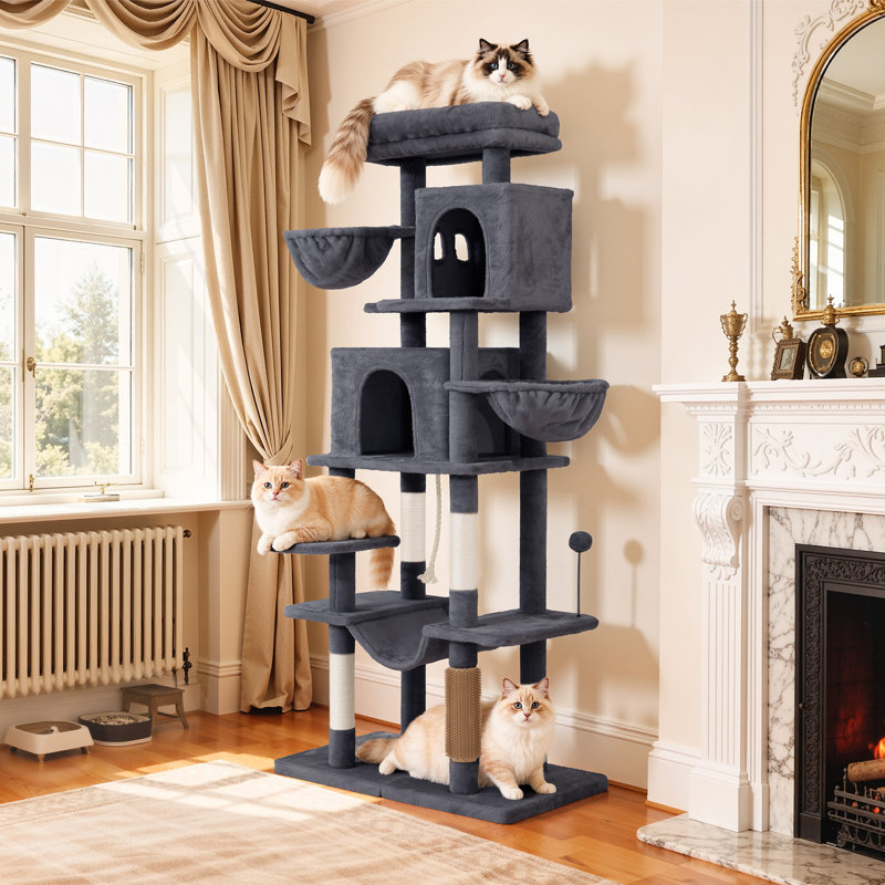 176 H Cat Tree, Grey