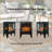 Electric Fireplace Stove, 17-Inch Freestanding with 3D Flame &amp; Two-Speed Heat | Freestanding | Antique Black