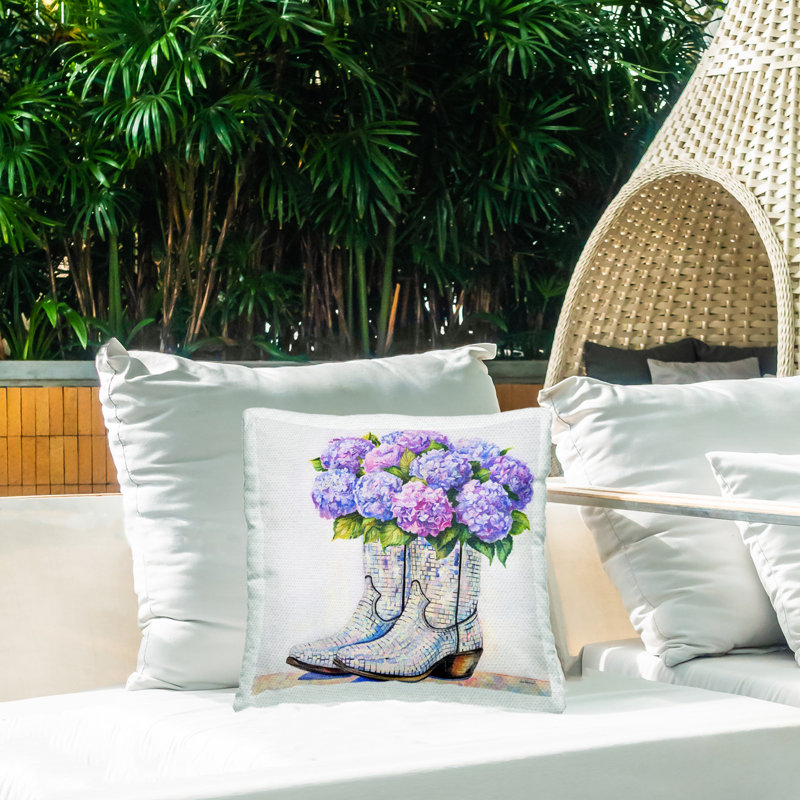 Coussin d'extérieur hydrangea