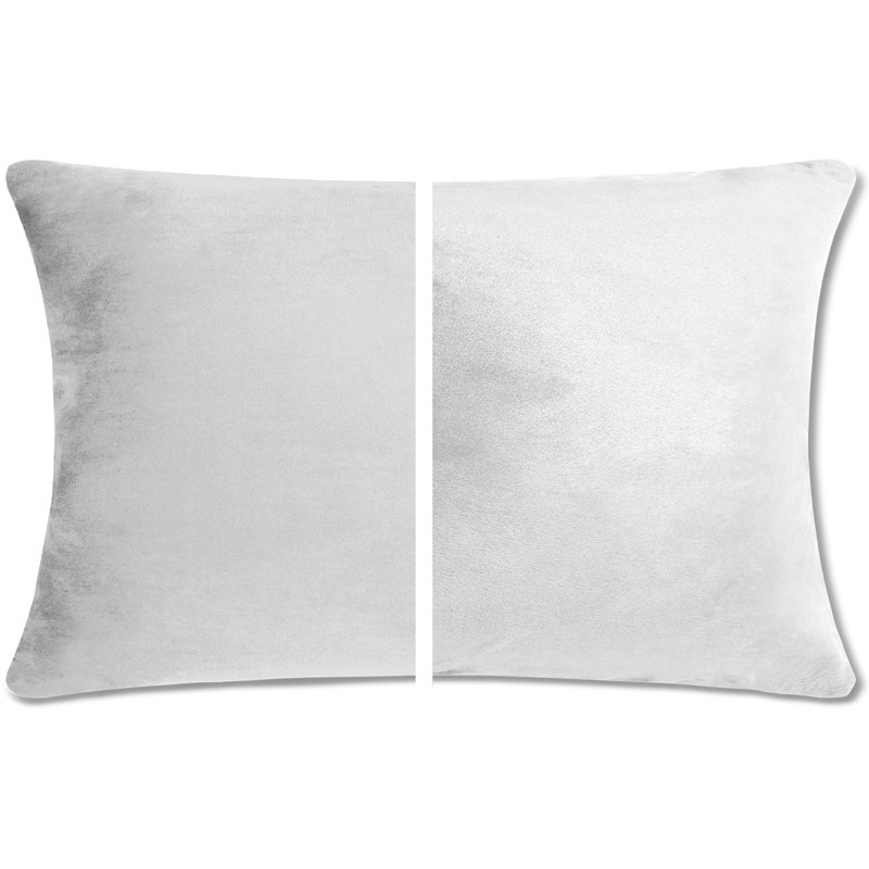 Microsuede Outdoor Reversible Throw Pillow, White Dandelion, Down Alternative