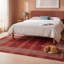Tapis Ripple2 moderne, minimaliste, à bordure géométrique, rouge, noir, gris et blanc, antidérapant, à poils courts, pour l'intérieur et l'extérieur, adapté aux animaux domestiques, salon, chambre, salle à manger, entrée, couloir, bureau, lavable-455281945