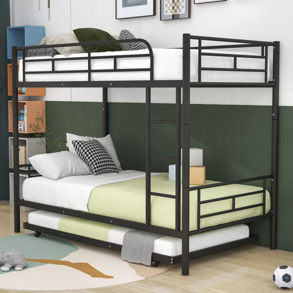 Isabelle & Max™ Twin-Over-Twin Bunk Bed With Trundle,Metal Bunk Bed ...