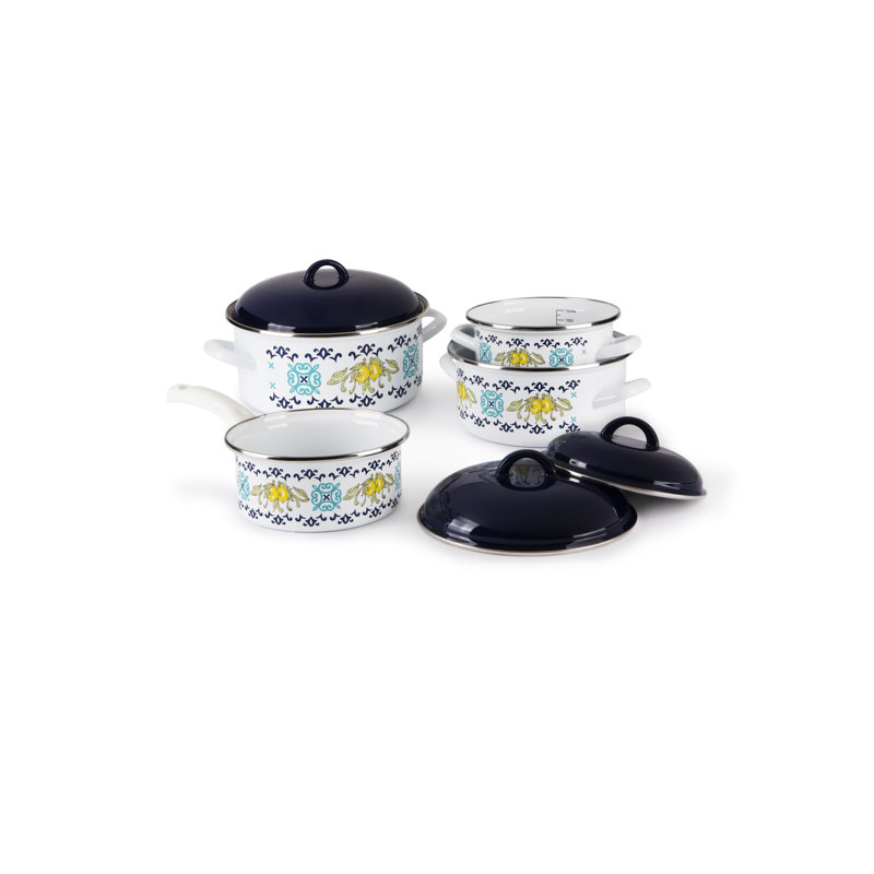 Amalfi 4 - Piece Enamelware Cookware Set