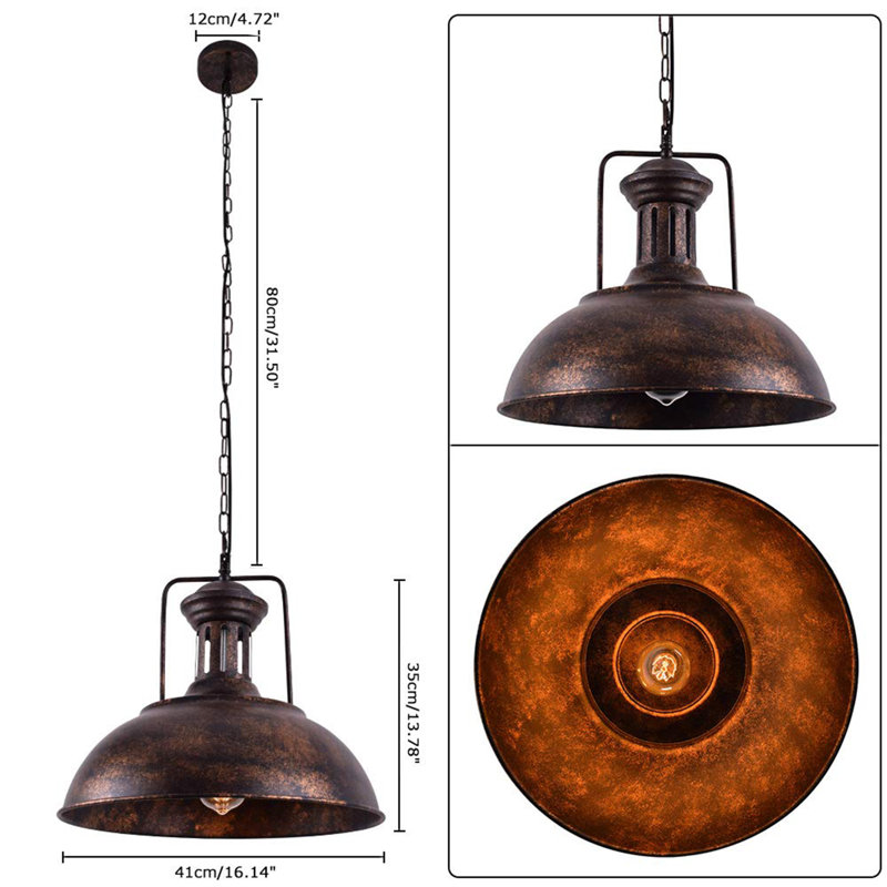 16.14" Farmhouse Pendant Light