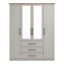 Cleverton 4 Door 3 Drawer Wardrobe with Mirror-121039415