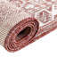 Tapis intérieur / extérieur rouge rouille en polypropylène tissé à la machine Archange-614639871