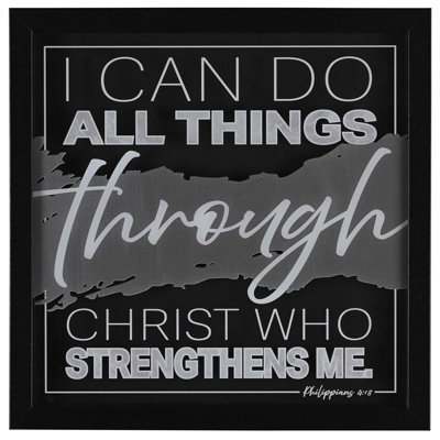 Art mural encadré «I Can Do All Things»