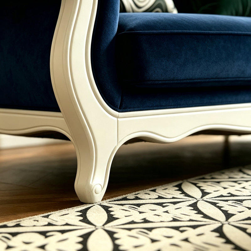American-style light luxury fabric sofa.