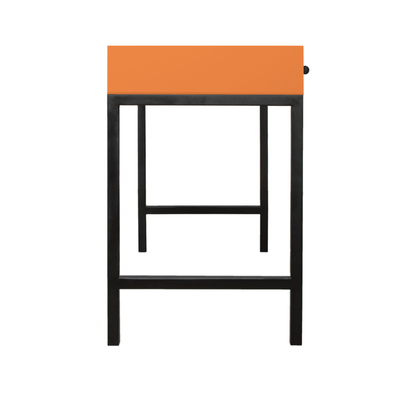 Maple Writing Desk, Citrus Orange