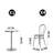 Pleureur 4 - Person Pedestal Dining Set-1525543619