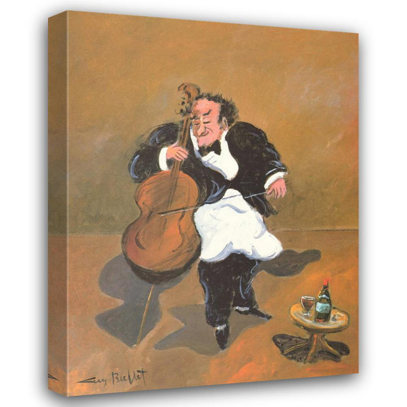 Cellist avec vin rouge MCG-B1496, 24'' H x 18'' W