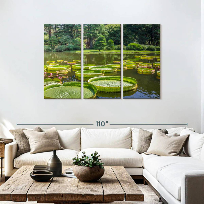 Victoria Lily Pads, 48" H x 74" W
