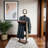 Danissa Brown Finish Valet Stand For Multiple Item Storage, 55.33'' H X 19.84'' W X 14.96'' D