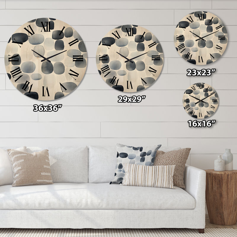 Horloge murale en bois surdimensionnée rétro, Très grand