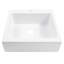 Évier de cuisine Parker 26 po en argile réfractaire blanche éclatante Quick-Fit® à encastrer, style ferme, à tablier frontal et à cuve avec 1 trou de robinet-132449018