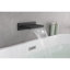 Bec de robinet de baignoire mural, robinet de lavabo de salle de bain cascade noir mat, acier inoxydable avec débit robuste et robinet haut de style moderne en noir, fixation en cascade