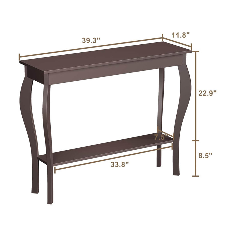 Table console étroite pour hall d'entrée, Espresso