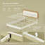 Structure de lit Delaylah, avec tête de lit tapissier ajustable en rotin, style bohème-1902812576
