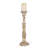 Set of 2 20-inch Tall White Washed Mango Wood Candle Holders