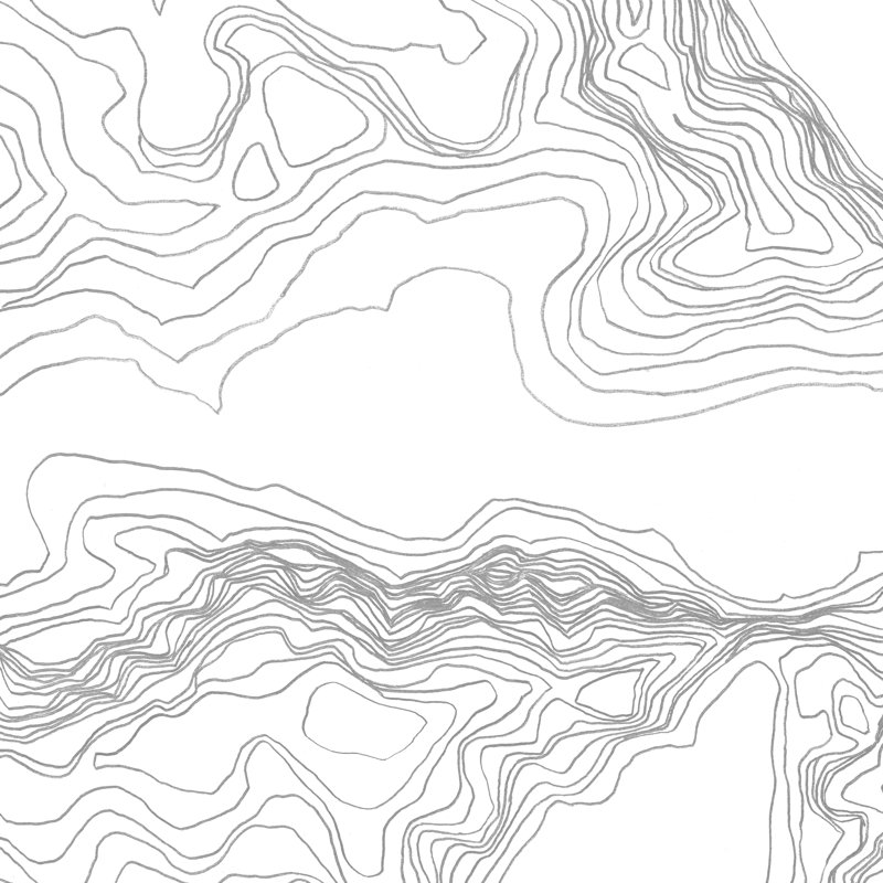 Topography Shape I by June Erica Vess - Wrapped Canvas Print, 51cm H x 51cm W