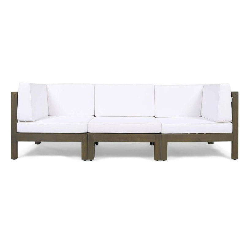 Ensemble de canapé d'extérieur avec coussins amovibles 3 pièces