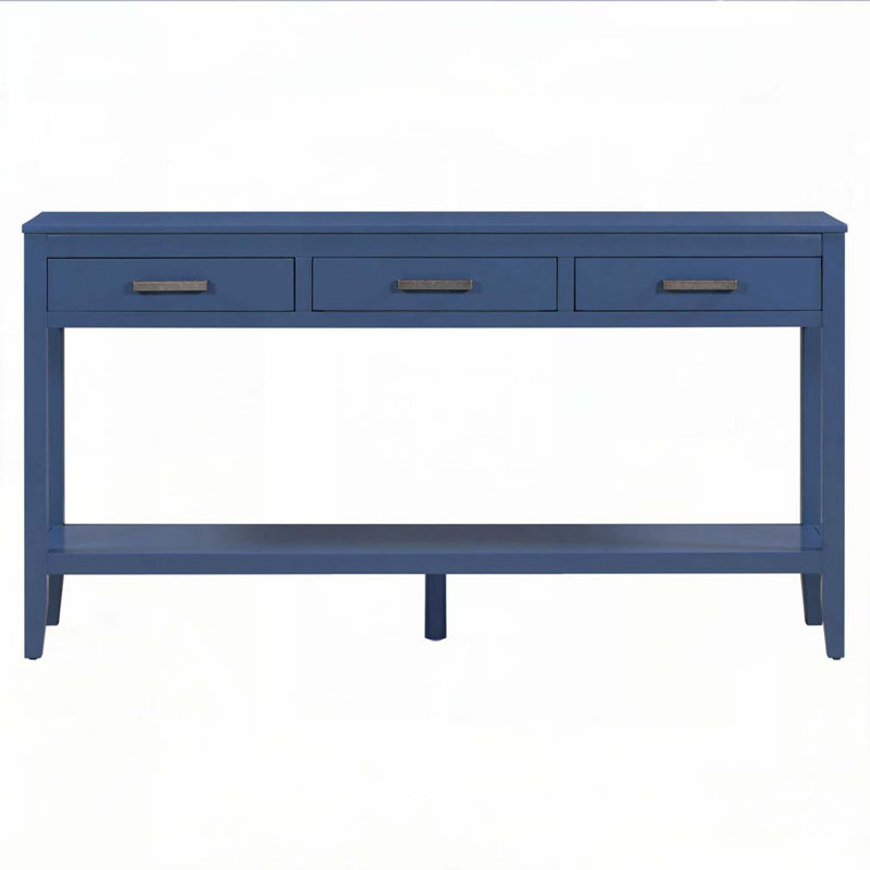 Console avec 3 tiroirs Farmhouse, Marine