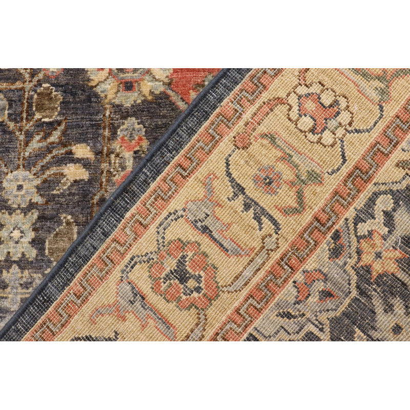 Tapis rectangulaire en laine de conception unique 3 pi 11 po x 5 pi 10 po Ritamae